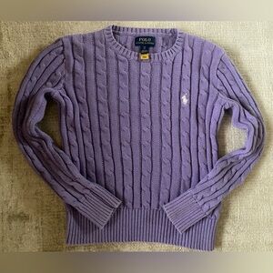 Polo by Ralph Lauren Lavender Cable Knit Sweater